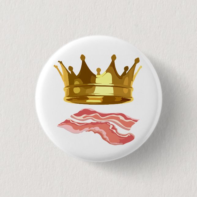 King Bacon 3 Cm Round Badge (Front)