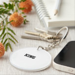 King Black color text Acrylic circle Keychain keys<br><div class="desc">King Black color text Acrylic circle Keychain keys

Shape: Circle (single-sided)

Keychains are small and practical accessories designed to hold and organize keys.

Keep your keys safe</div>