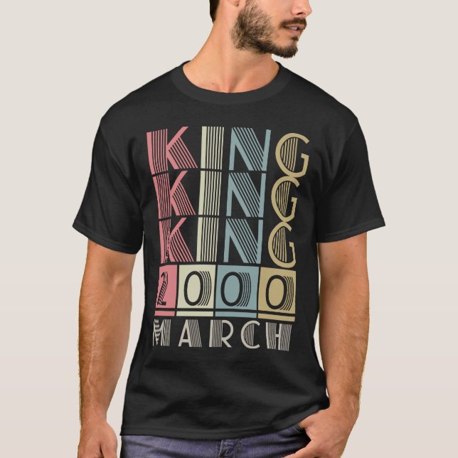 King born in March 2000 T-Shirt (Front)