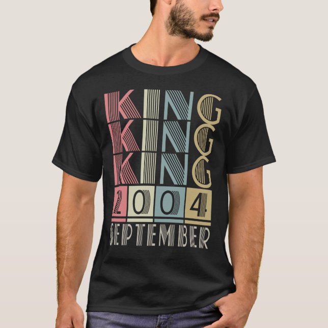 King born in September 2004 T-Shirt (Front)