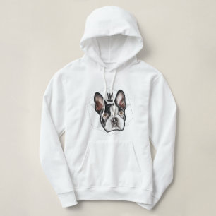 King Boston Terrier Womens Hoodie