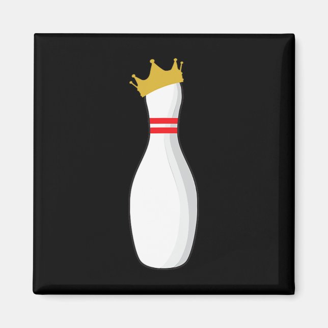 King Bowling Pin Funny Graphic Strikes And Turkeys Magnet (Front)