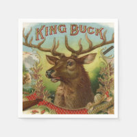 King Buck Label Deer Hunting Cabin Decor Taxidermy