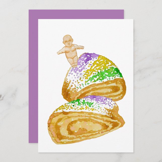 King Cake Invitations (Front/Back)