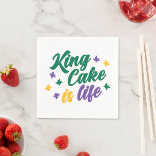 King Cake is Life Napkin