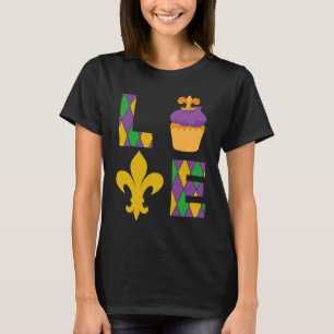 King Cake Love Mardi Gras Parade Shenanigans Carni T-Shirt