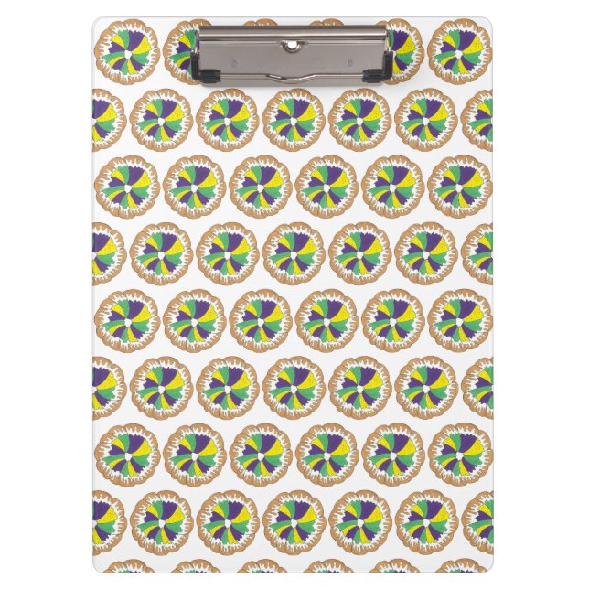 King Cake New Orleans NOLA Mardi Gras Carnival Clipboard (Front)