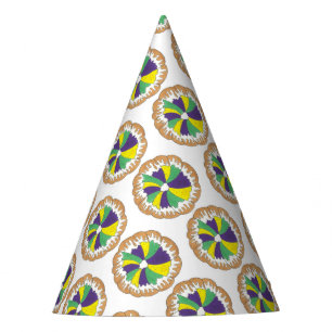 King Cake New Orleans NOLA Mardi Gras Carnival Party Hat