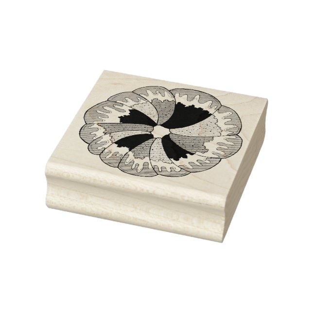 King Cake New Orleans NOLA Mardi Gras Carnival Rubber Stamp (Stamp)