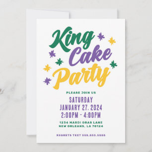 King Cake Party Invitation