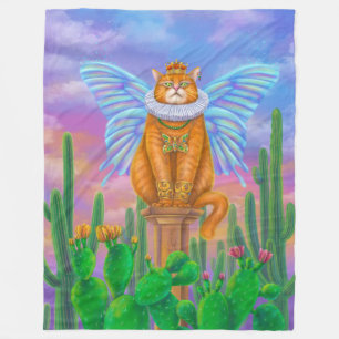 King cat fleece blanket