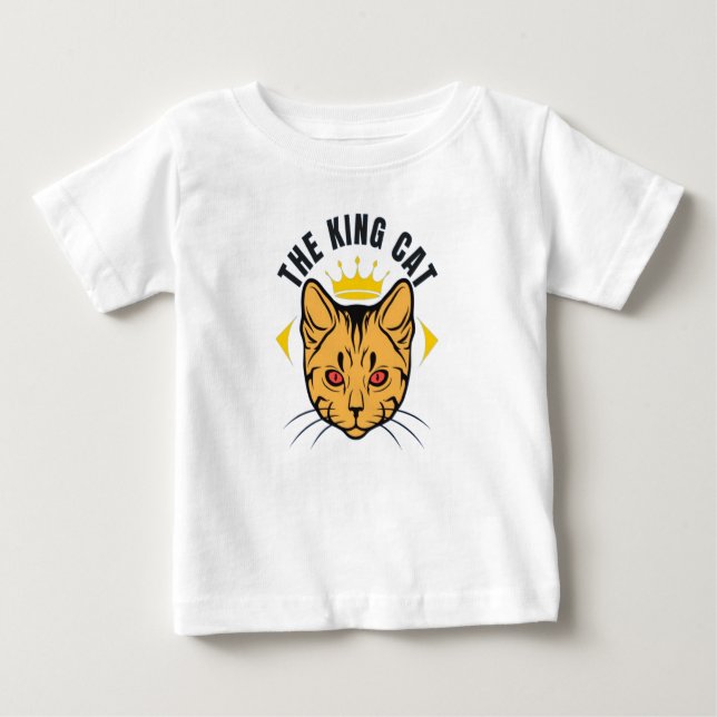King Cat: Majestic Feline Elegance design Baby T-Shirt (Front)