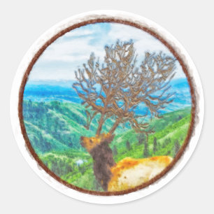 King Cervus Classic Round Sticker