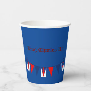 King Charles 111 Crown Royalty Paper Cups
