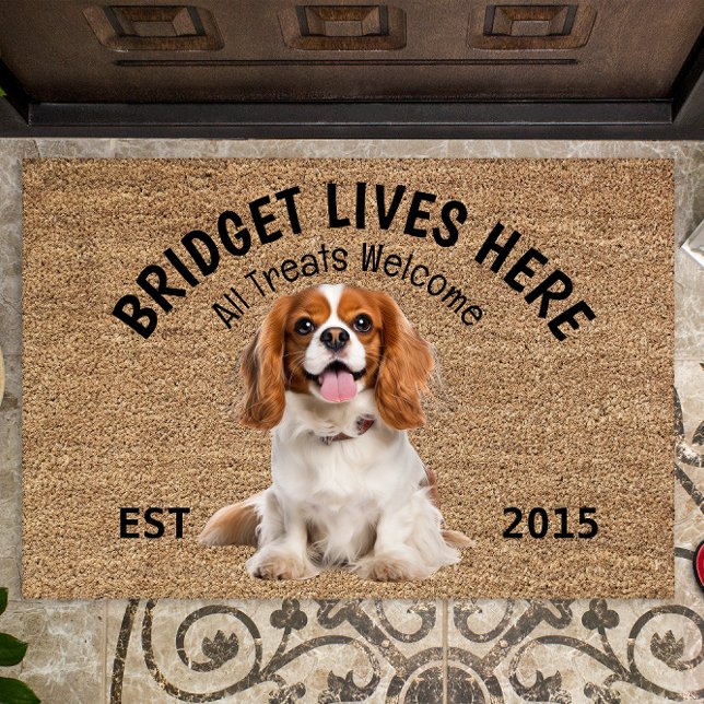 King Charles Cavalier Personalised Dog Lover Doormat (Creator Uploaded)