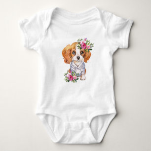 King Charles Cavalier Puppy Baby Bodysuit