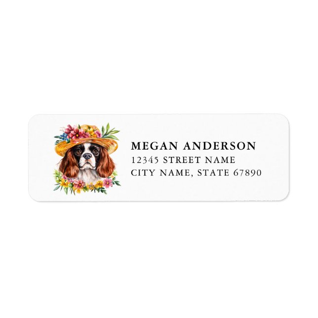 King Charles Cavalier Return Address Labels (Front)