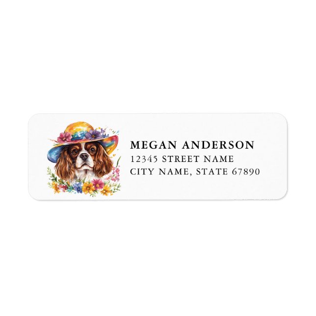King Charles Cavalier Return Address Labels (Front)