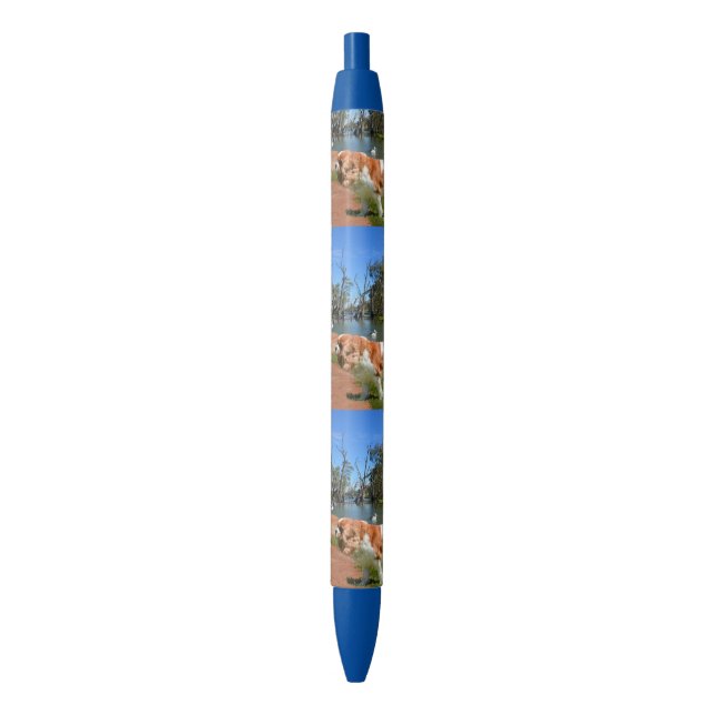 King Charles Cavalier Spaniel At The River,  Pen (Front Vertical)