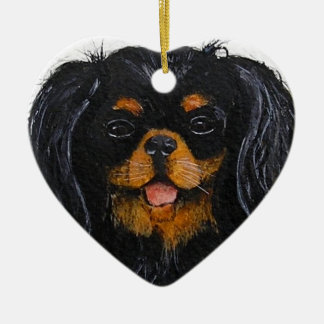 King Charles Cavalier Spaniel black and tan Ceramic Tree Decoration