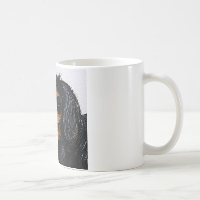 King Charles Cavalier Spaniel black and tan Coffee Mug (Right)