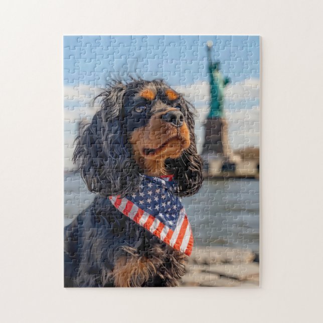 King Charles Cocker Spaniel in New York Jigsaw Puzzle (Vertical)