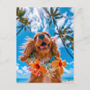 King Charles Cocker Spaniel Takes Selfies Across t Holiday Postcard