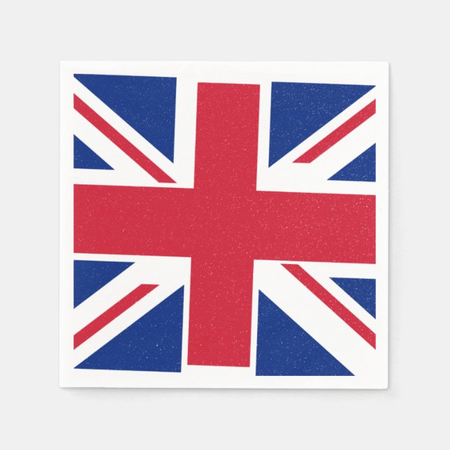 King Charles Coronation British Royal Monarch Flag Napkin (Front)