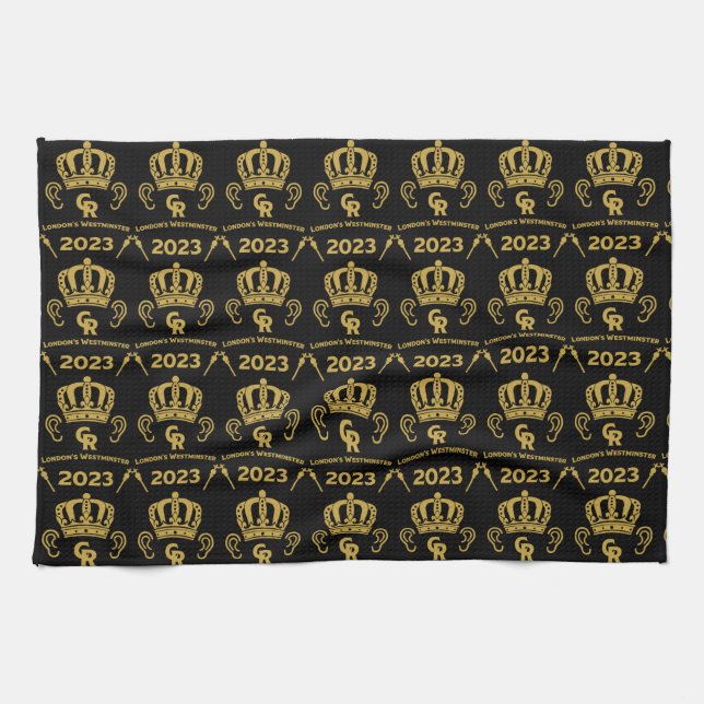 King Charles English Royal Coronation    Tea Towel (Horizontal)