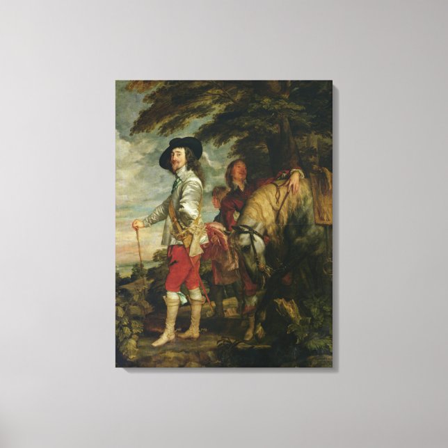 King Charles I  of England out Hunting, c.1635 Canvas Print (Front)