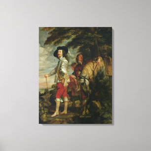 King Charles I of England out Hunting, c.1635 Canvas Print