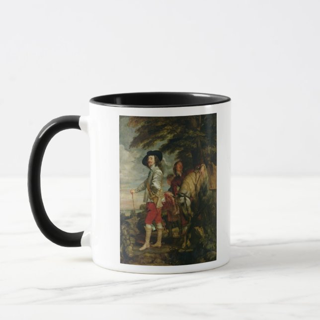 King Charles I  of England out Hunting, c.1635 Mug (Left)