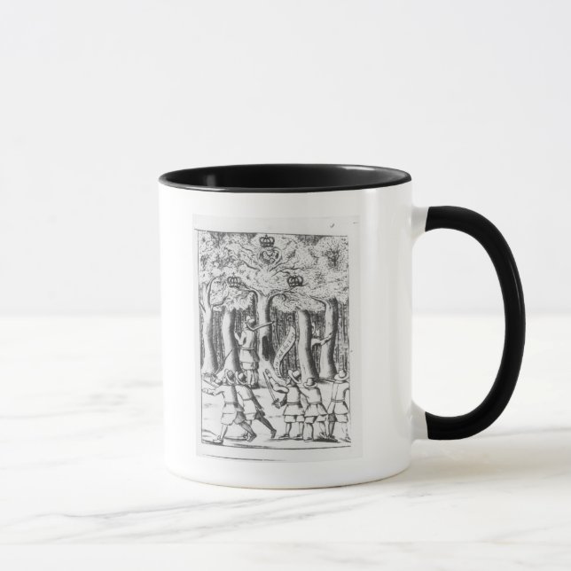 King Charles II  hiding in an oak tree Mug (Right)