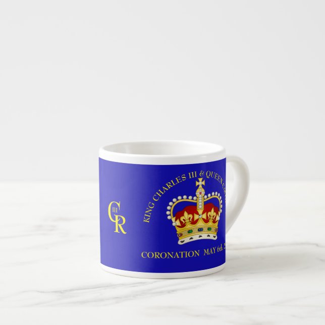 King Charles III and Queen Camilla    Espresso Cup (Front Right)