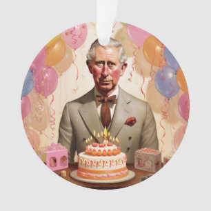 King Charles III Birthday Party Ornament
