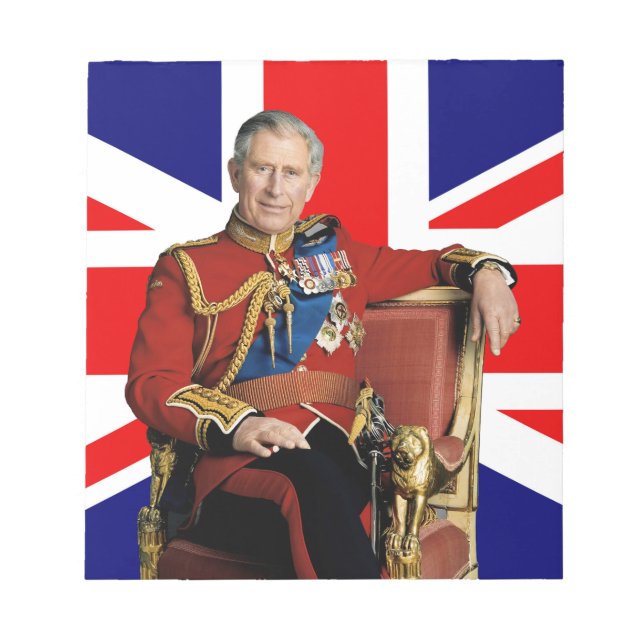 King Charles III British flag Notepad (Front)