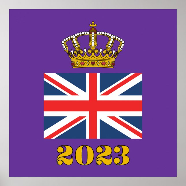 King Charles III Coronation 2023 UK British Crown  Poster (Front)