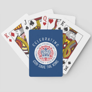 KING CHARLES III Coronation Blue Souvenir Playing Cards