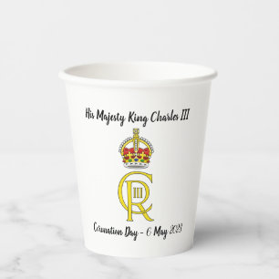 King Charles III Coronation commemorate paper cup