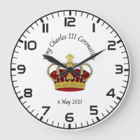 King Charles III Coronation commemorative clock