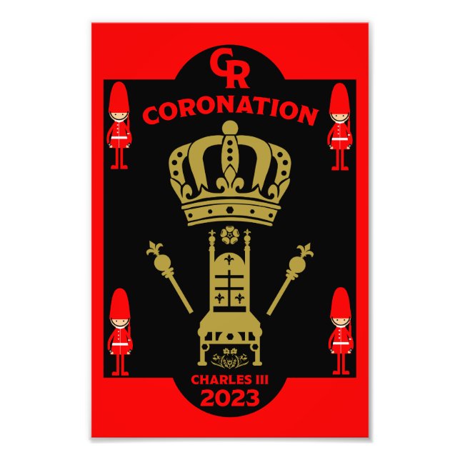 King Charles III Coronation Commemorative Souvenir Photo Print (Front)
