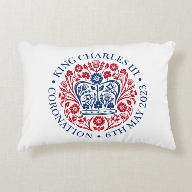 King Charles III Coronation Decorative Cushion (Front)