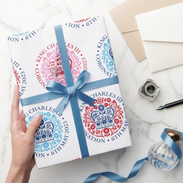 KING CHARLES III CORONATION Emblem Wrapping Paper (Gifting)