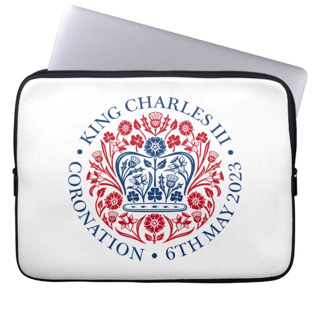 King Charles III Coronation Laptop Sleeve (Front)