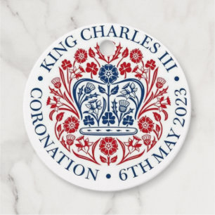 King Charles III Coronation logo Favour Tags