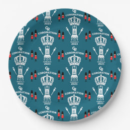 King Charles III Coronation Street Party Paper Plate
