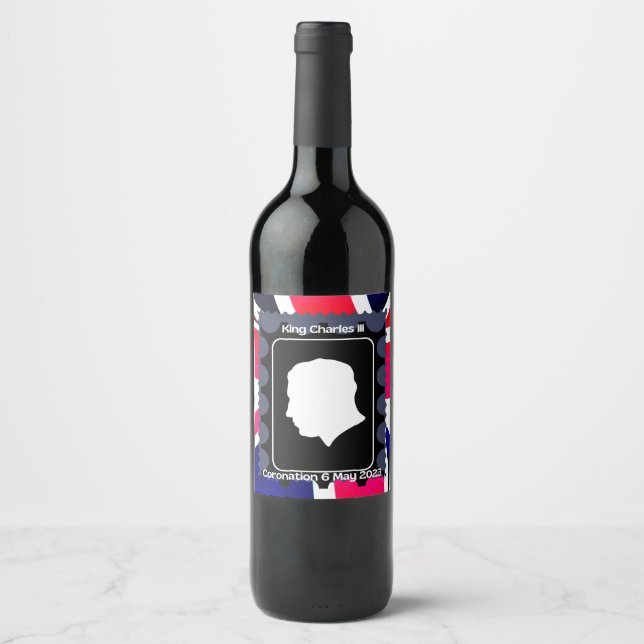King Charles III Coronation Wine Label (Front)