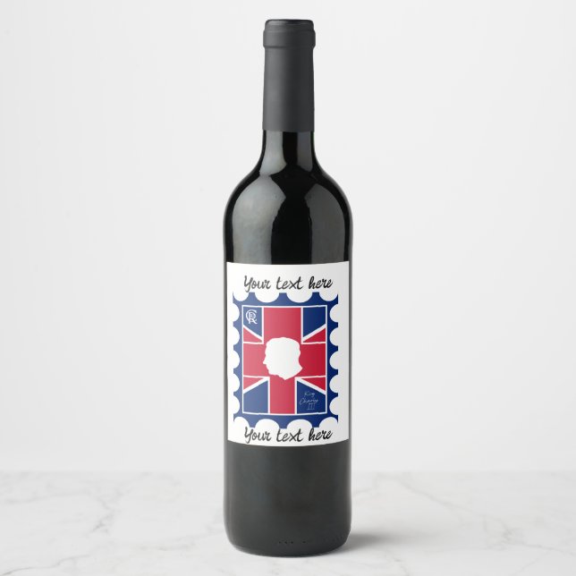 King Charles III Coronation wine label customize (Front)