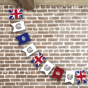 King Charles III, Crown and British Union Jack Bunting