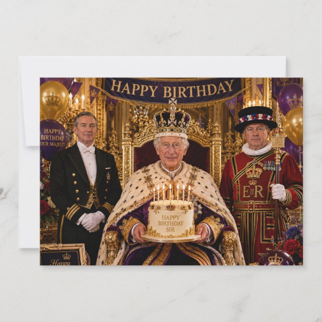King Charles III Happy Birthday Card (Front)
